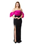 Strapless Waist Transparent Layered Tulle Skirt Long Dress
