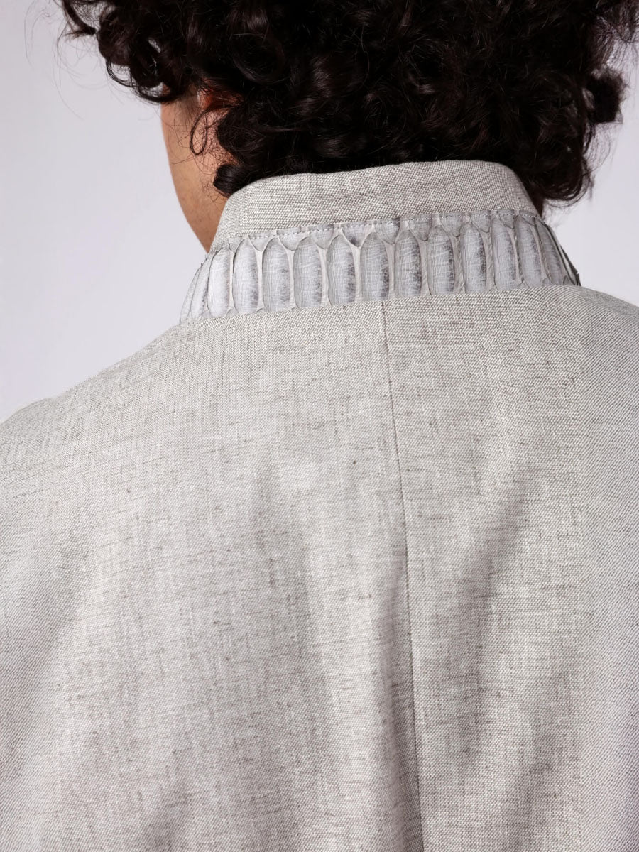 MIYA Phyton Detailed Linen Jacket