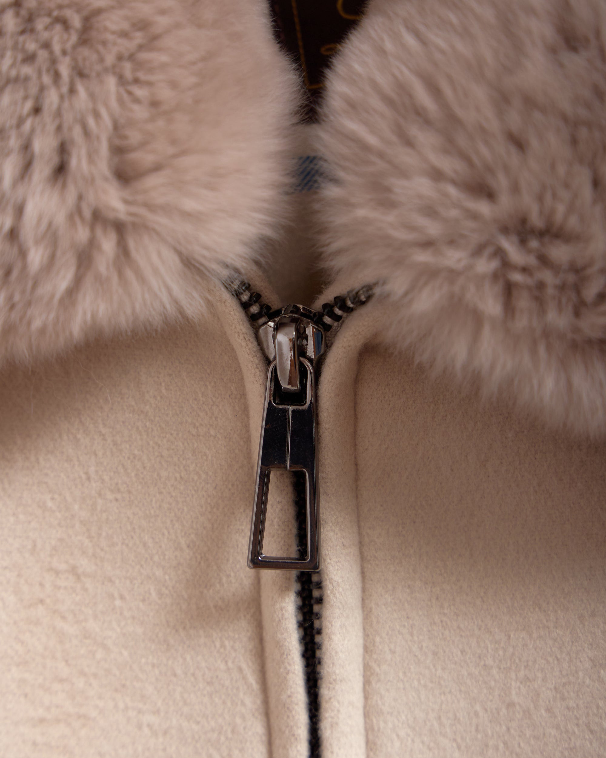 DORE Rex Rabbit Fur Men's Cashmere Coat
