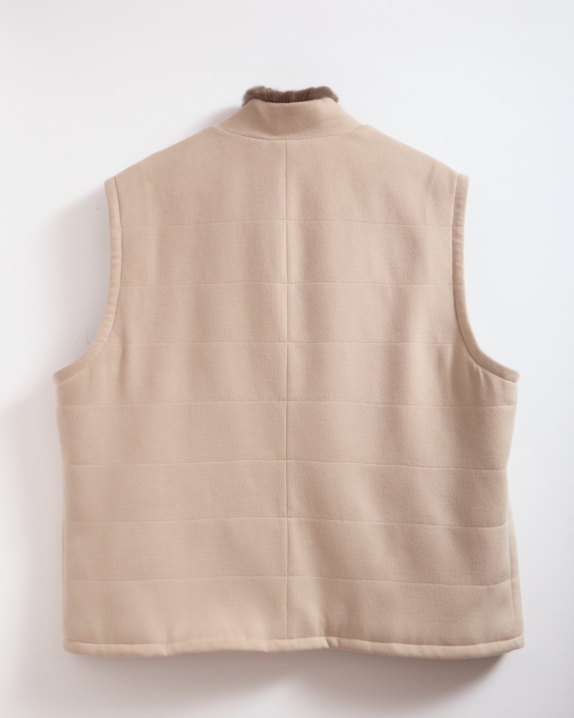 TOLVA Rex Rabbit Fur Men's Cashmere Vest