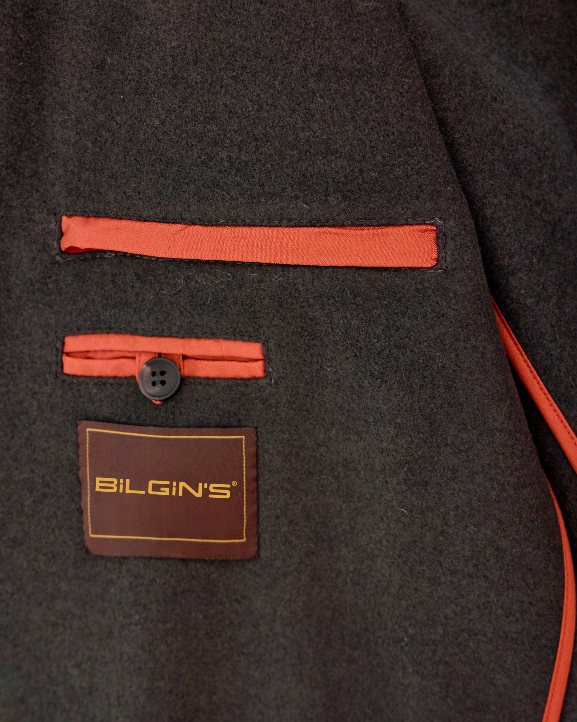 OSAN Suede Leather Detailed Cashmere Coat