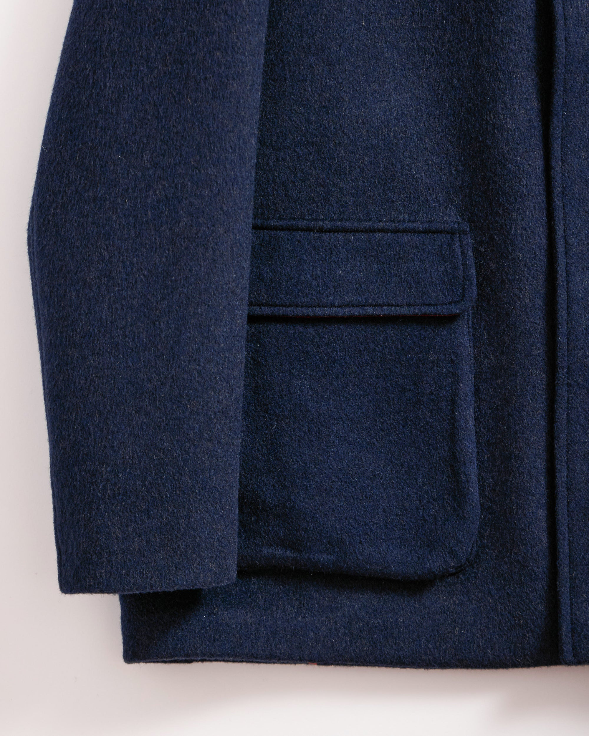 OSAN Suede Leather Detailed Cashmere Coat