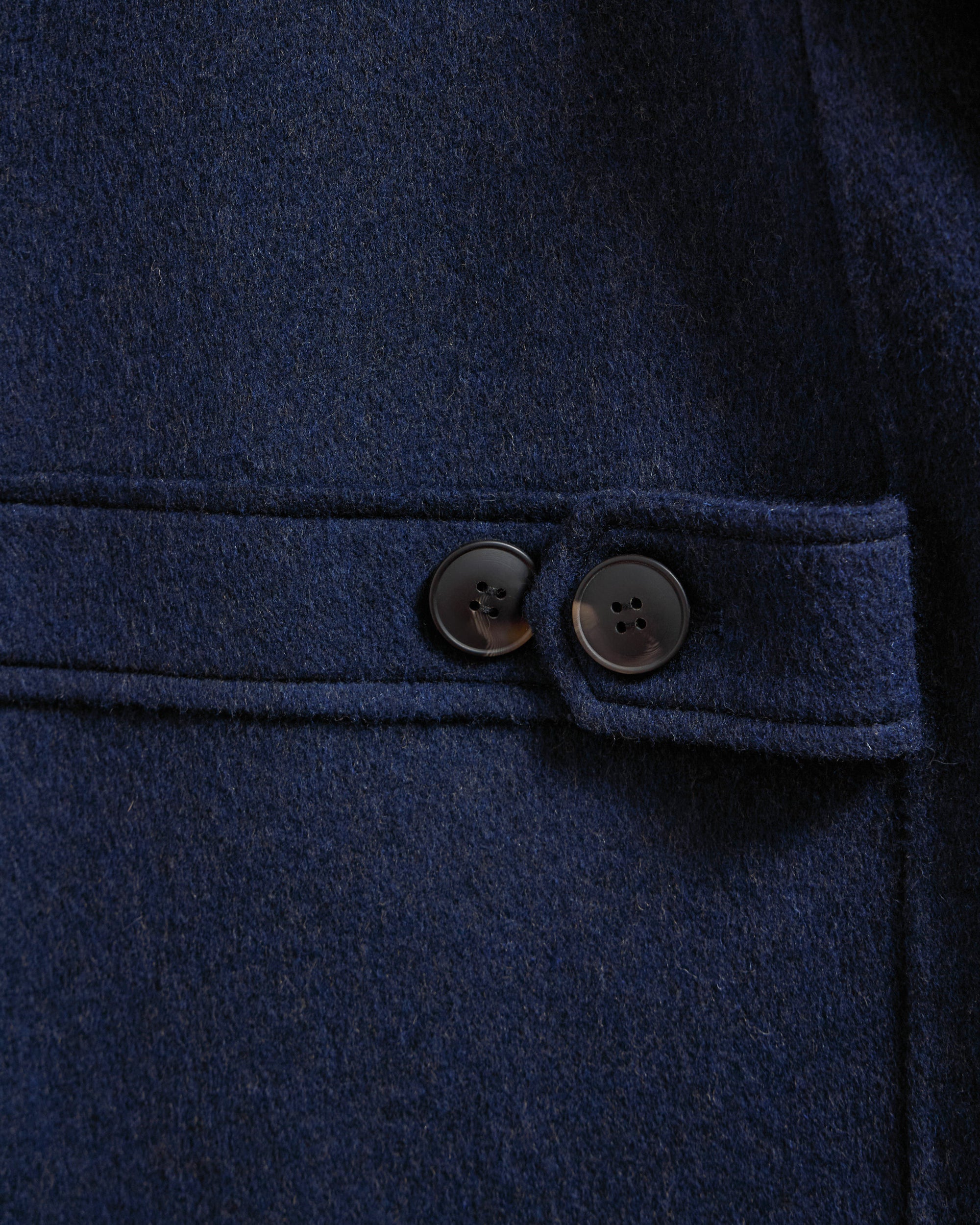 OSAN Suede Leather Detailed Cashmere Coat