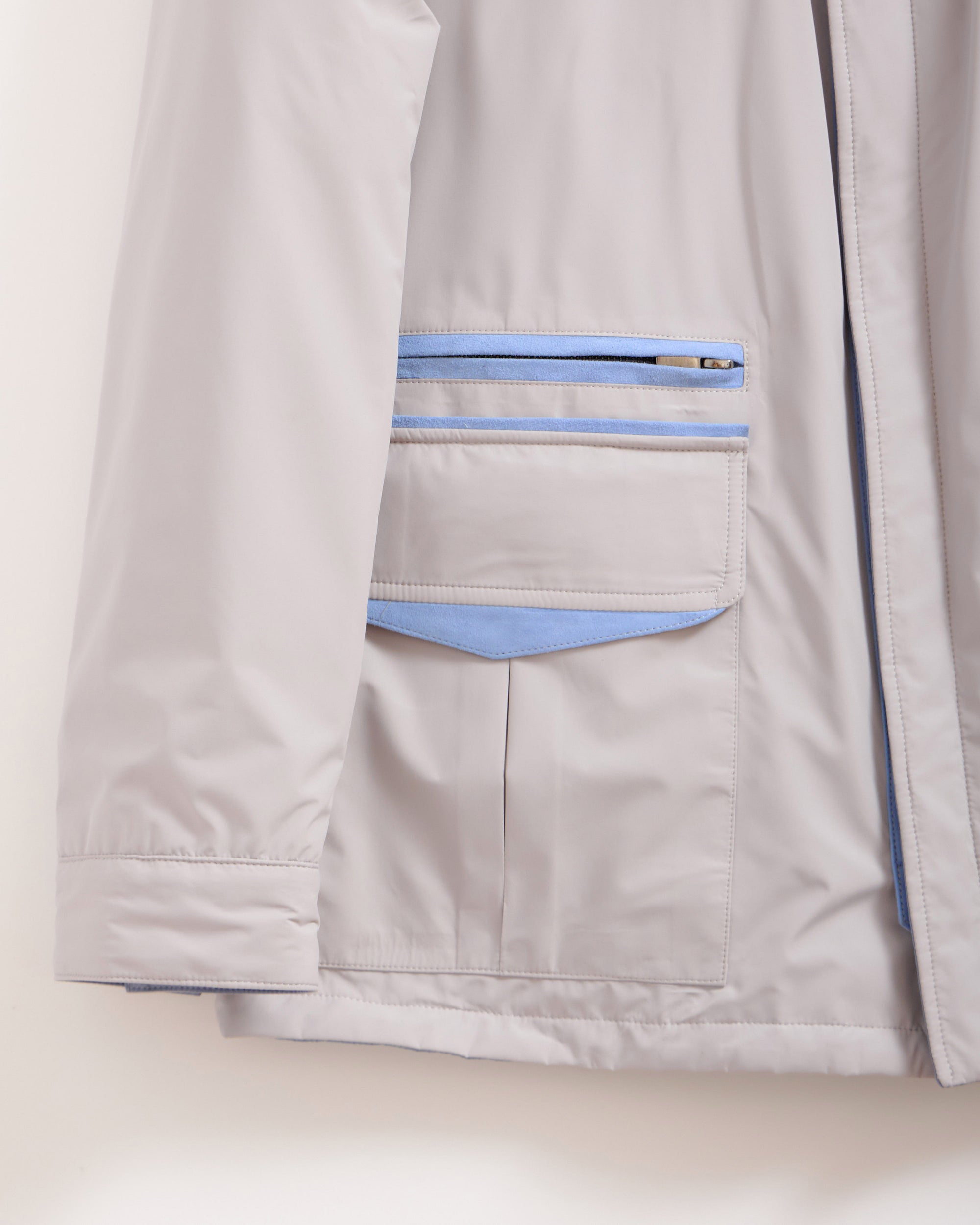 CORNELIANI Suede Leather Detailed Waterproof Jacket