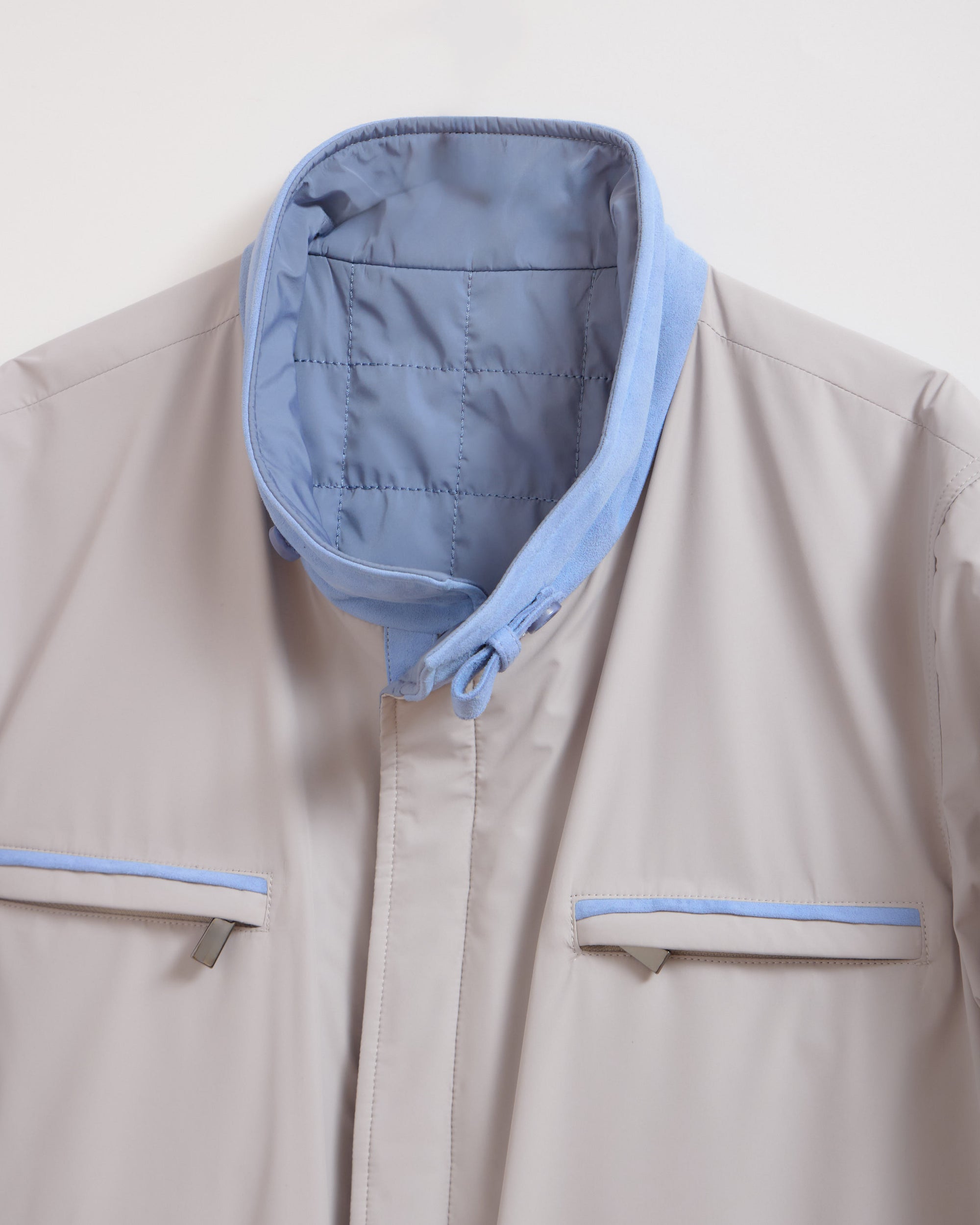 CORNELIANI Suede Leather Detailed Waterproof Jacket