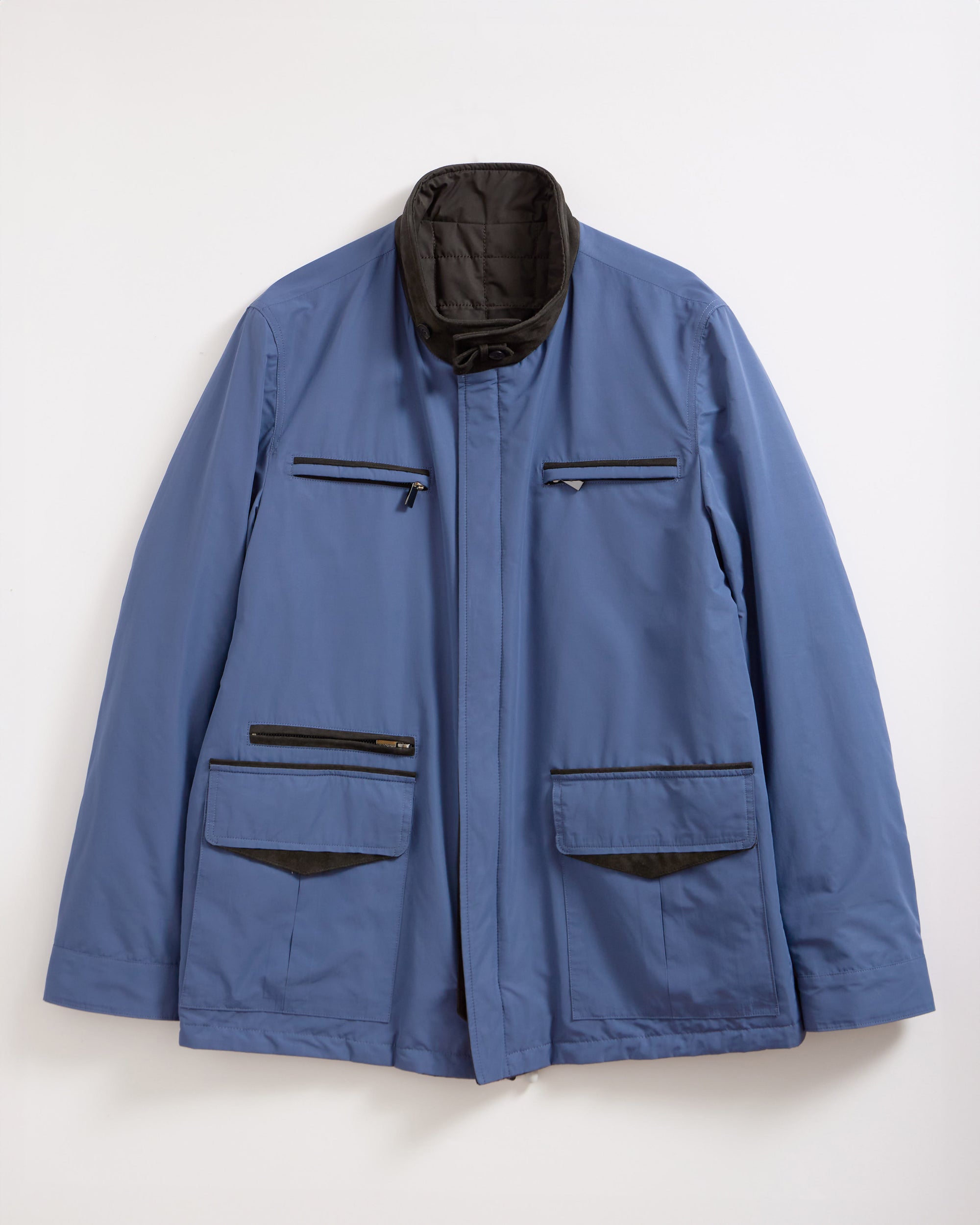 CORNELIANI Suede Leather Detailed Waterproof Jacket