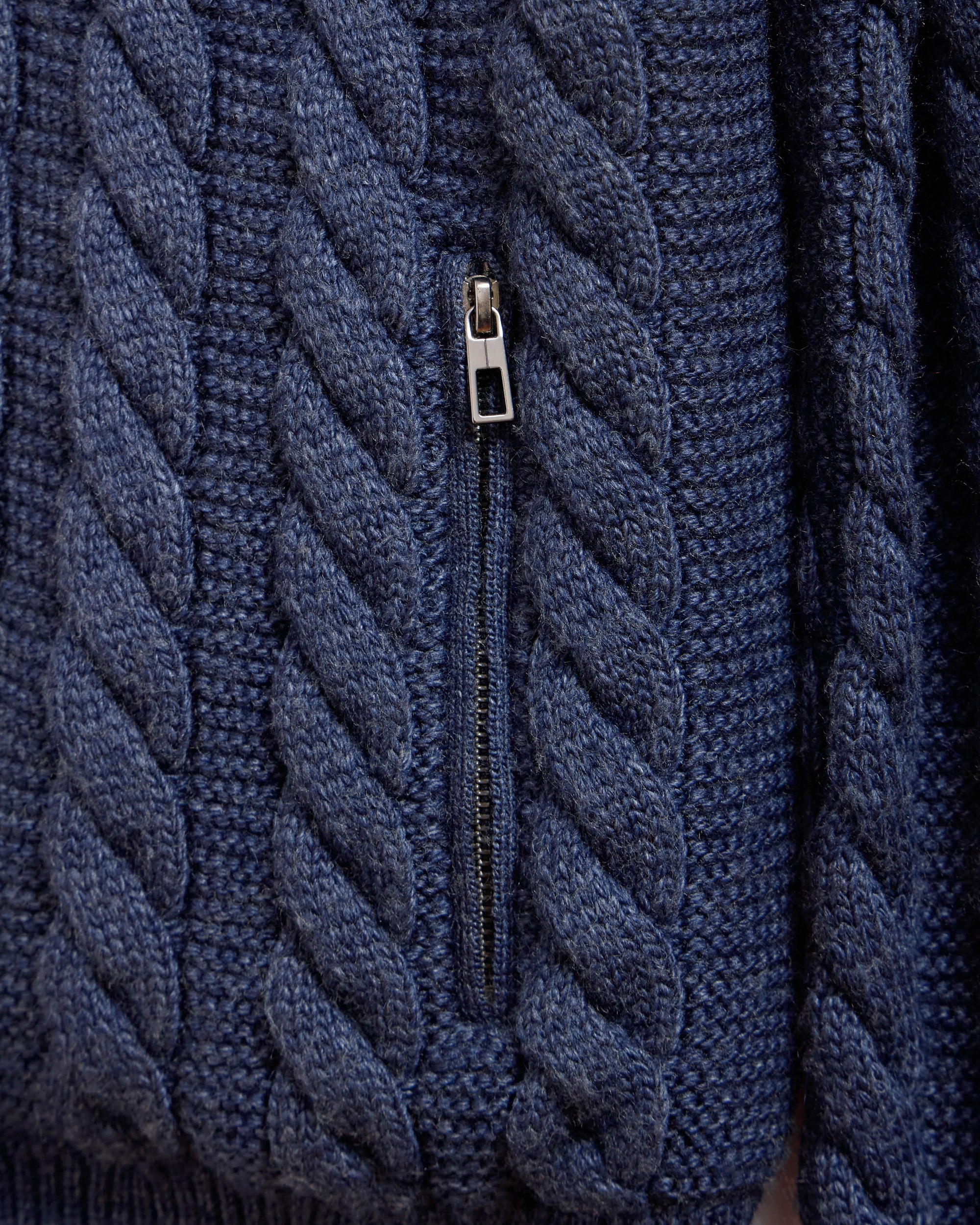 BRAID Rex Rabbit Fur Men's Wool Knitwear Cardigan