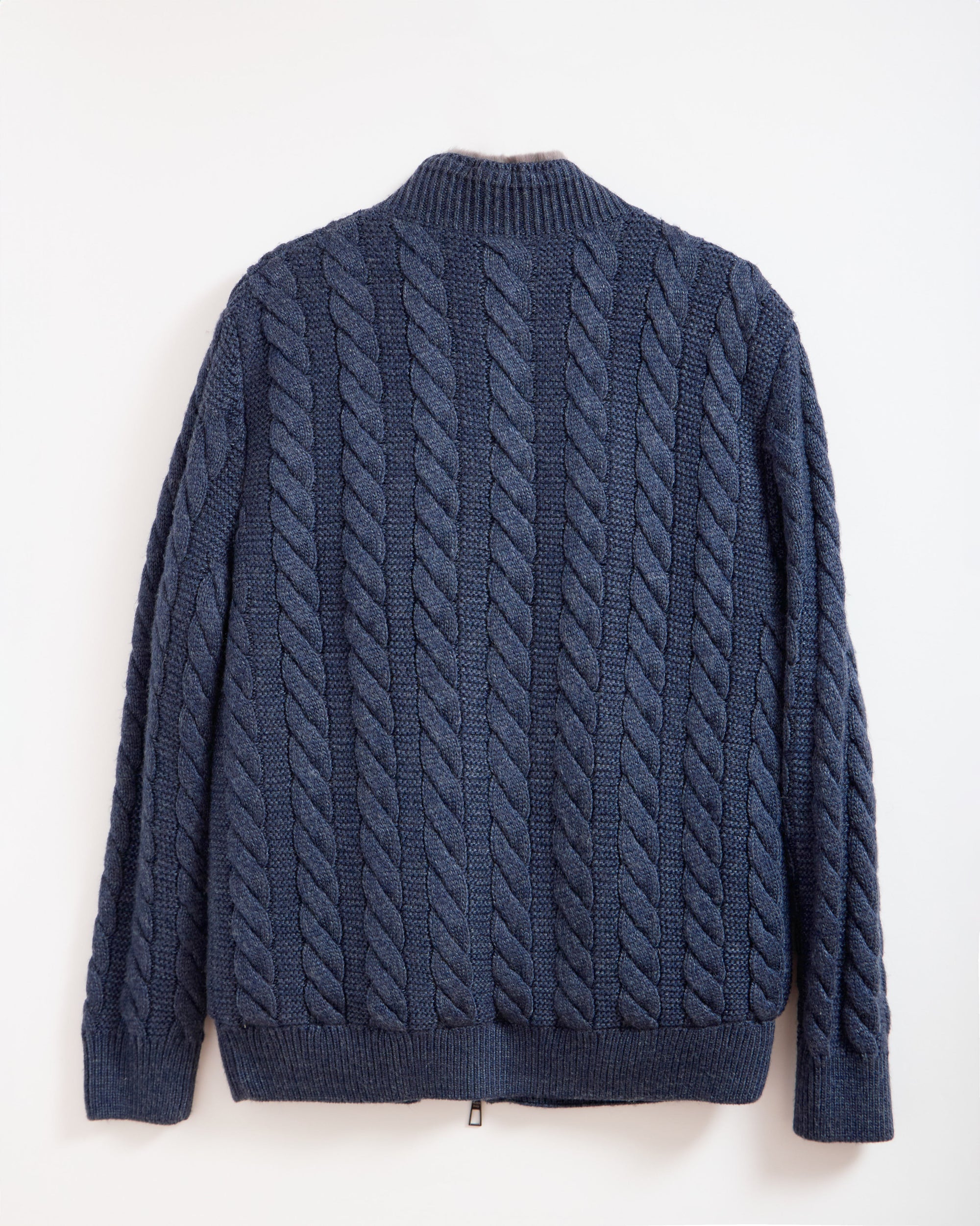 BRAID Rex Rabbit Fur Men's Wool Knitwear Cardigan