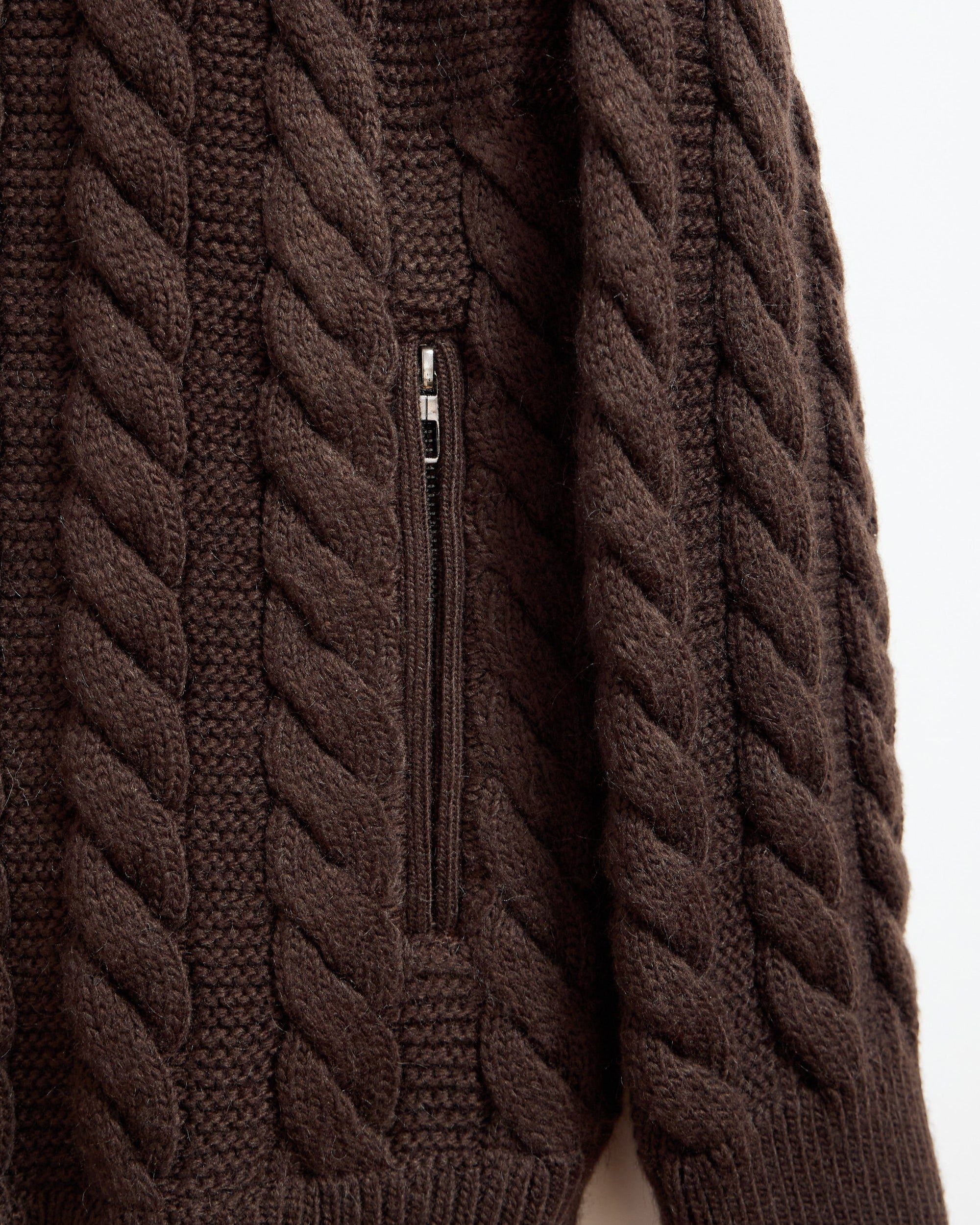 BRAID Rex Rabbit Fur Men's Wool Knitwear Cardigan