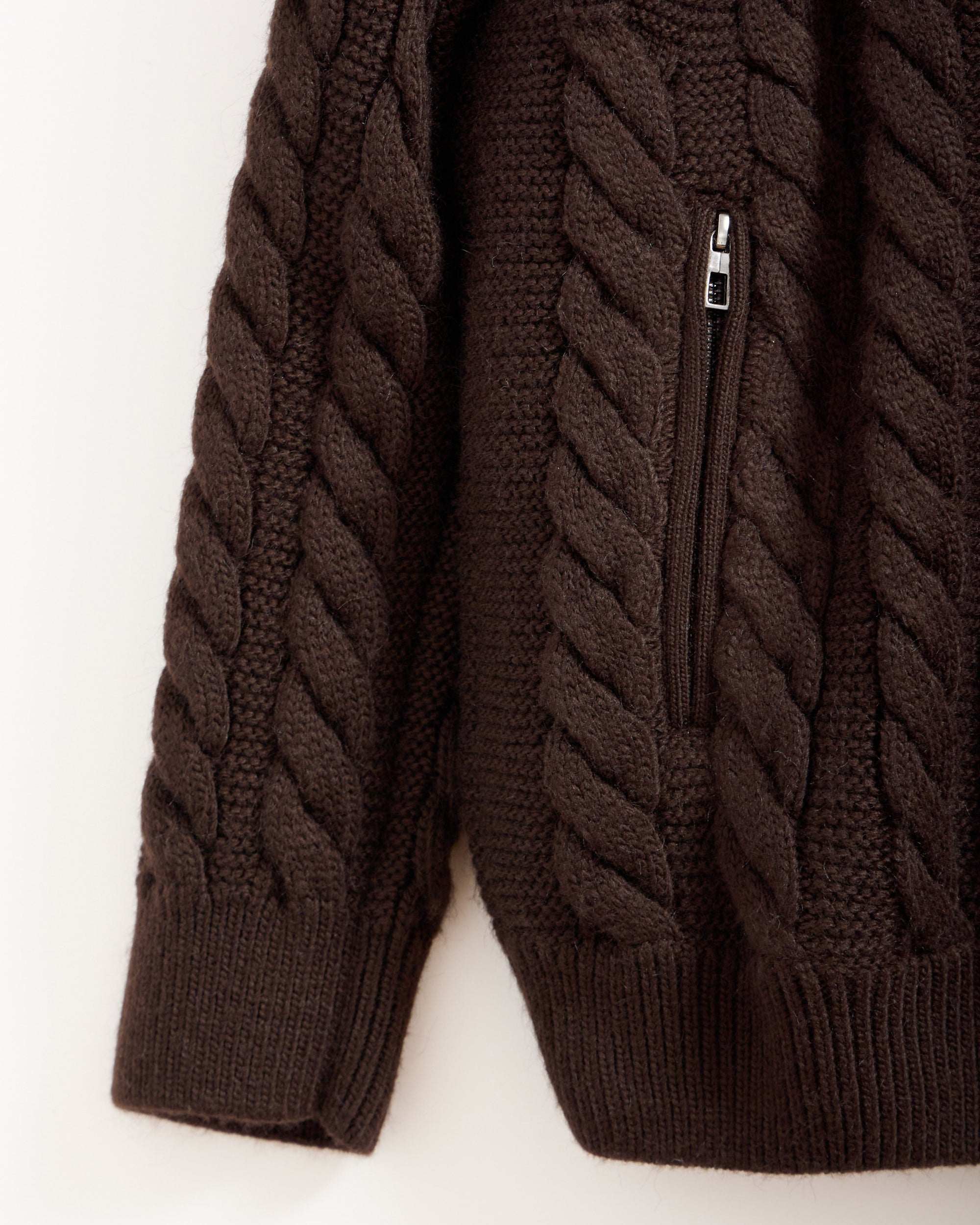 BRAID Rex Rabbit Fur Men's Wool Knitwear Cardigan