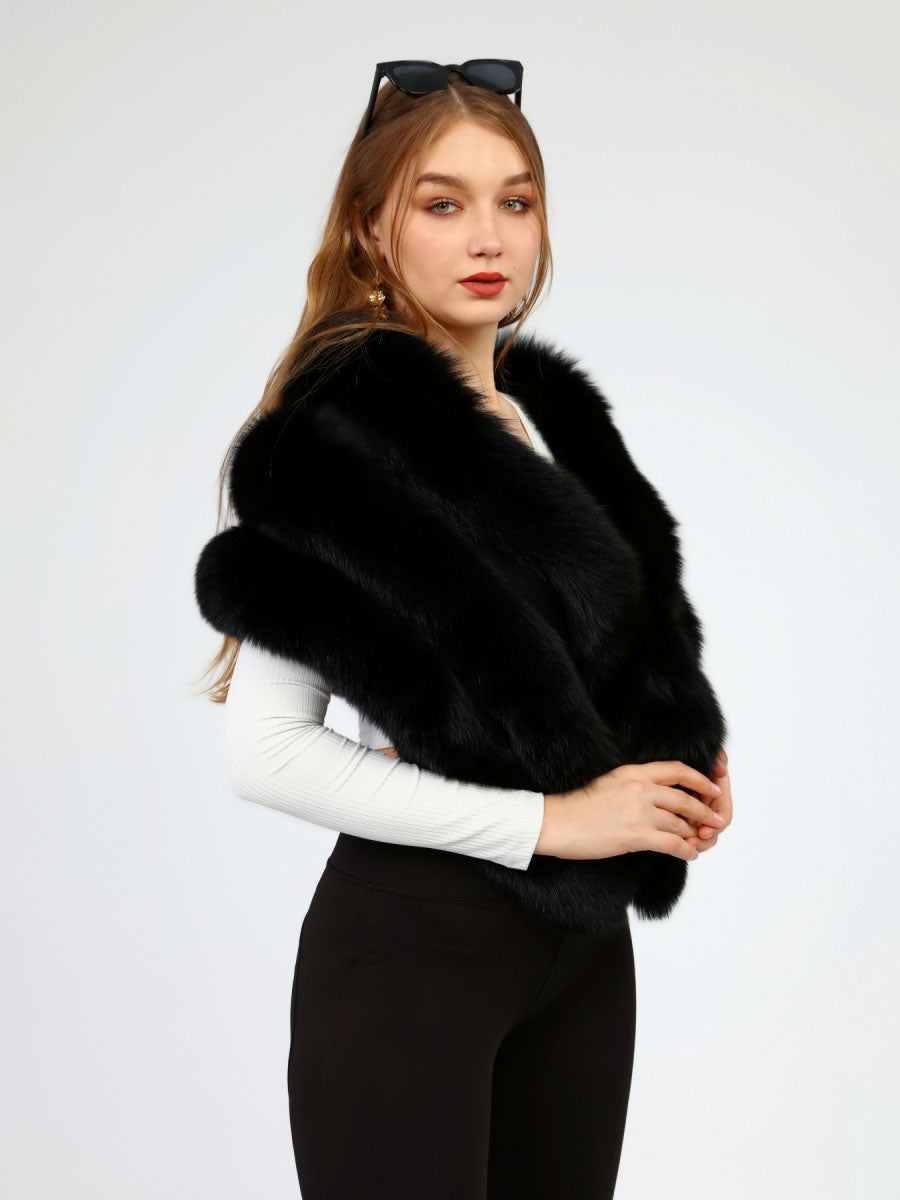 MOSSY Fox Fur Shawl