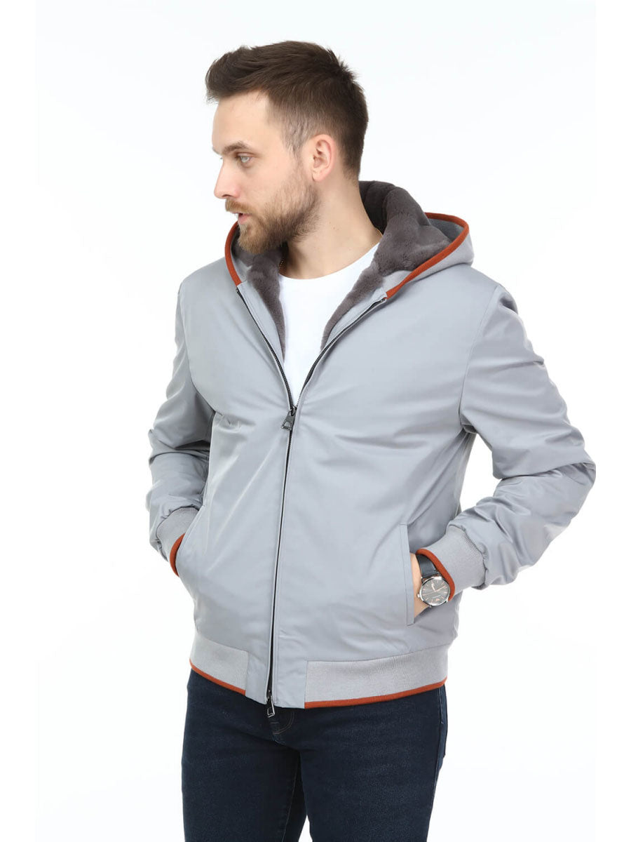 BIRTELL Rex Rabbit Fur Men's Waterproof Coat