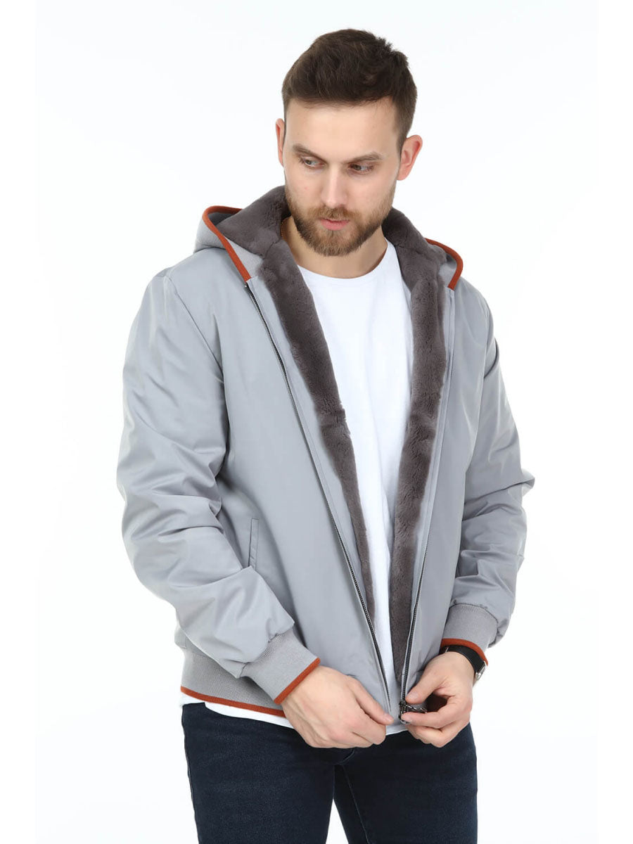 BIRTELL Rex Rabbit Fur Men's Waterproof Coat