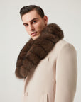 MUNTY Fox Fur Men's Cashmere Coat