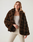 KOSH Brown Sable Fur Women's Coat