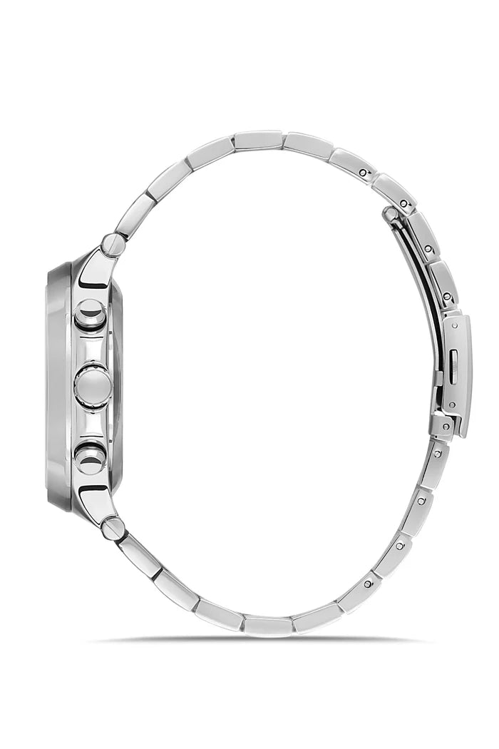 SILVER STAINLESS SOLID STEEL MEN'S WATCH