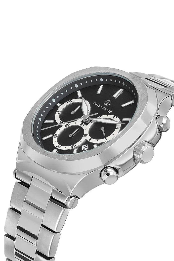SILVER STAINLESS SOLID STEEL MEN'S WATCH