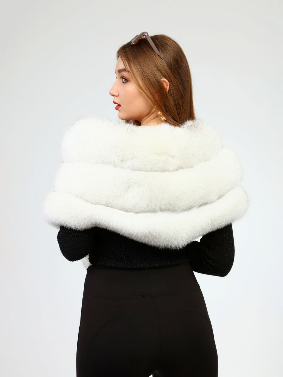 MOSSY Fox Fur Shawl