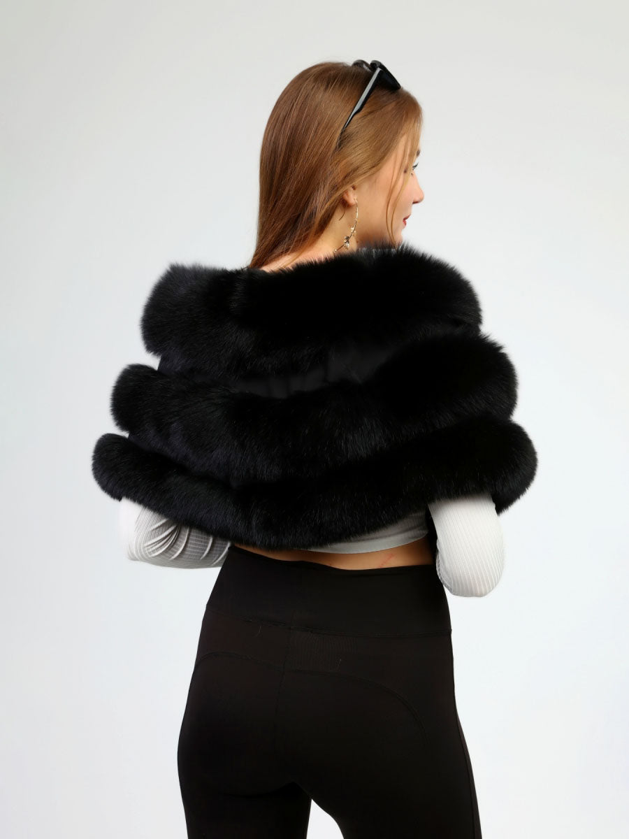 MOSSY Fox Fur Shawl
