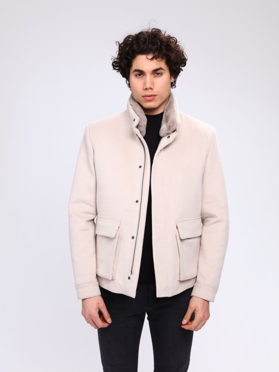DORUK Rex Rabbit Fur Men's Cashmere Coat