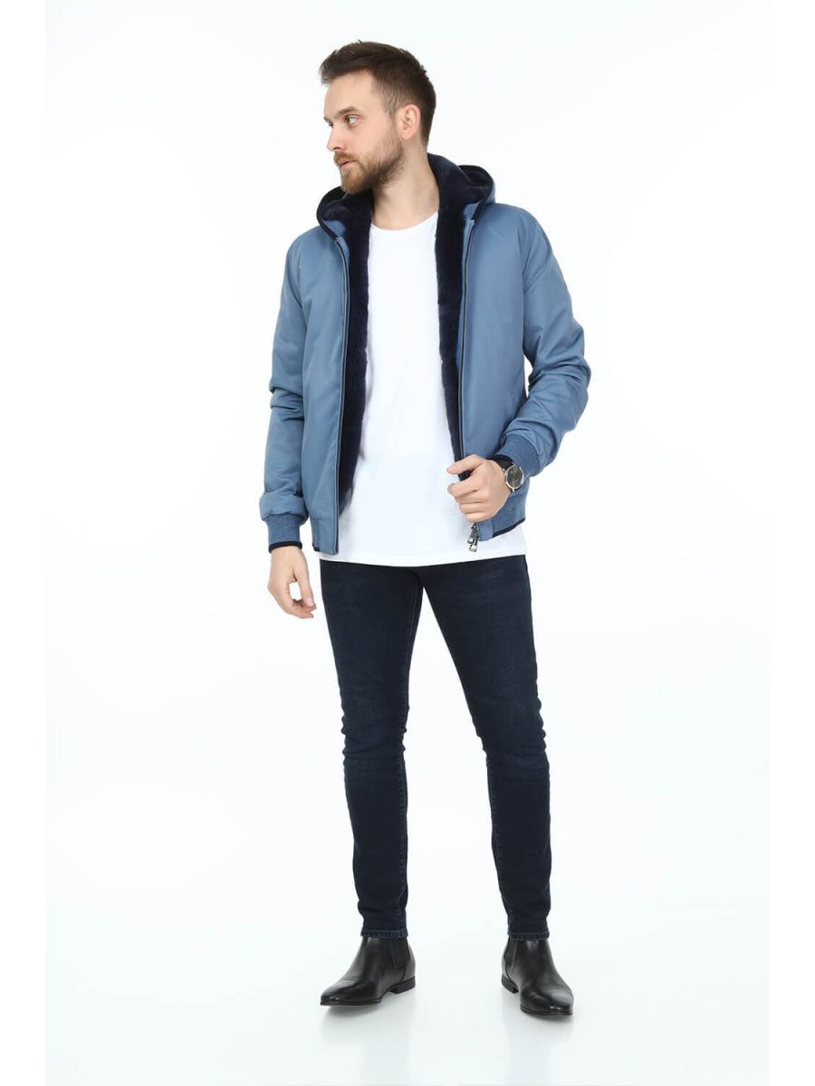 BIRTELL Rex Rabbit Fur Men's Waterproof Coat