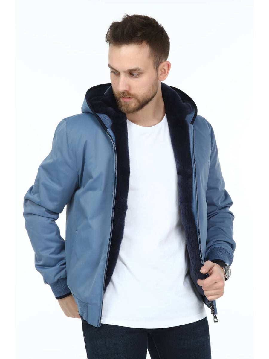 BIRTELL Rex Rabbit Fur Men's Waterproof Coat