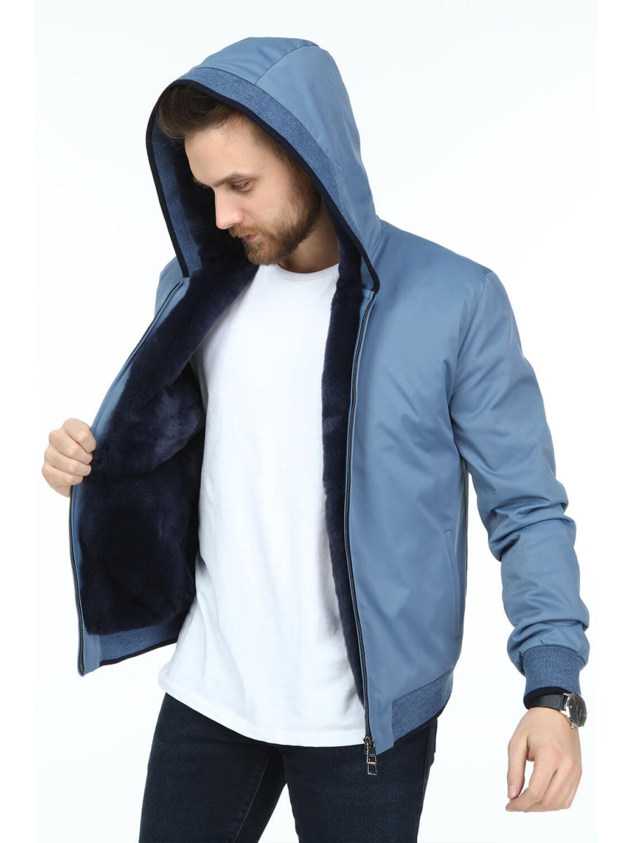 BIRTELL Rex Rabbit Fur Men's Waterproof Coat