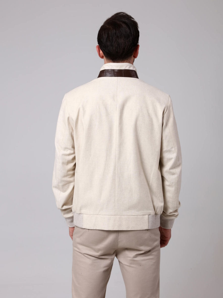 MIYA Phyton Detailed Linen Jacket