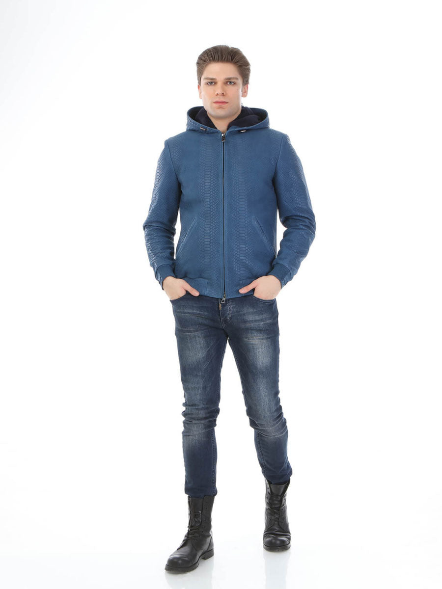 FIELDLINE Rex Rabbit Fur Men's Suede Leather Jacket