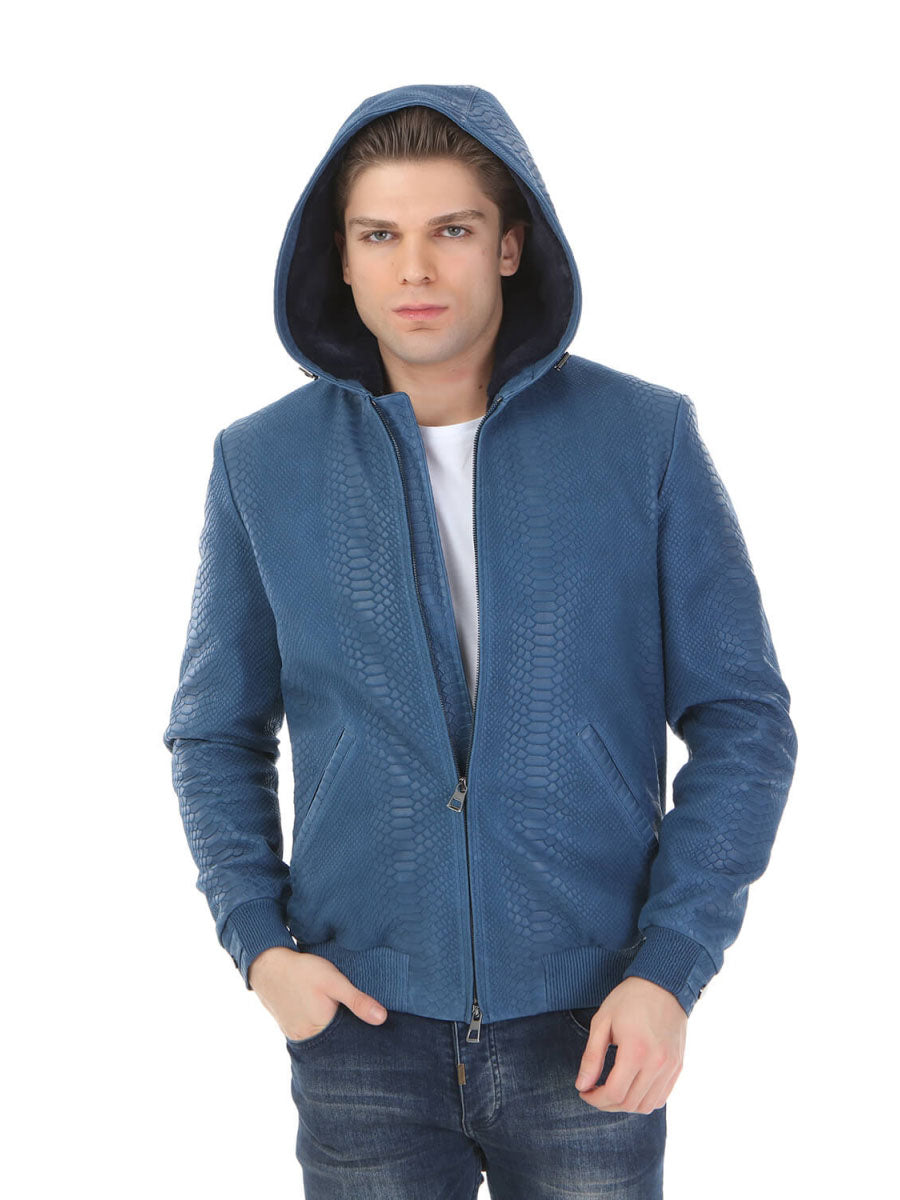 FIELDLINE Rex Rabbit Fur Men's Suede Leather Jacket