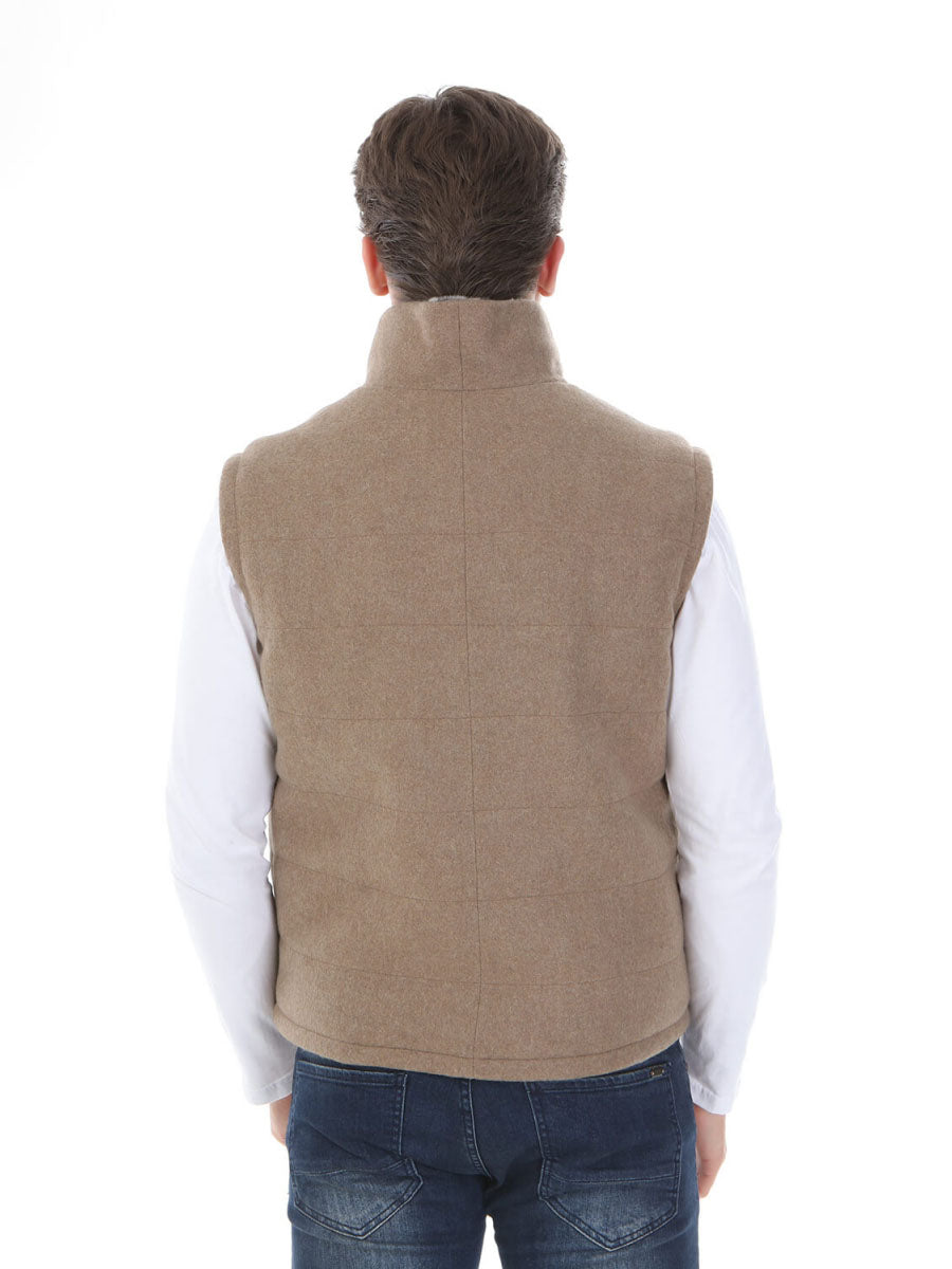 TOLVA Rex Rabbit Fur Men's Cashmere Vest