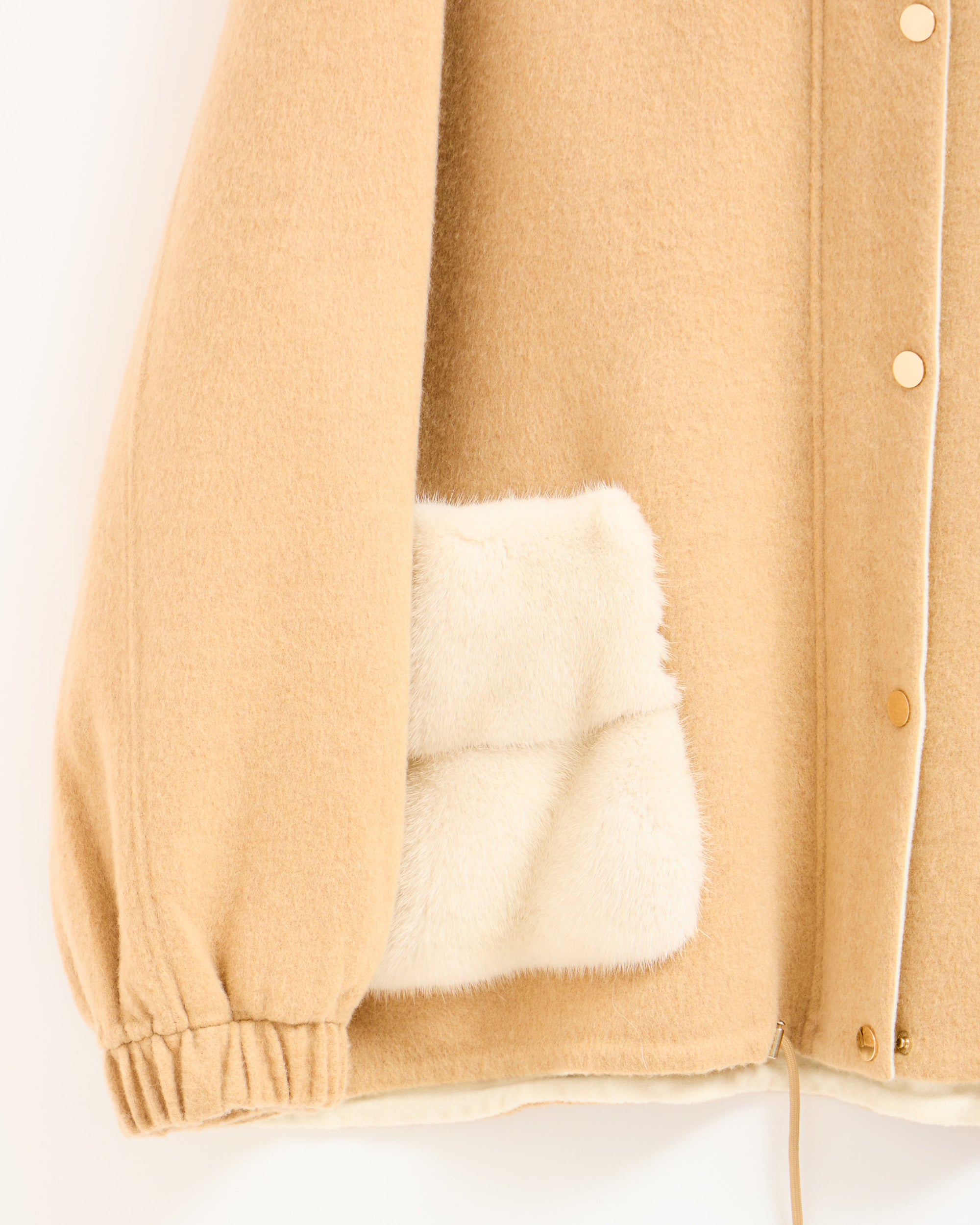VIO Mink Fur Detailed Cashmere Fabric Women's Coat