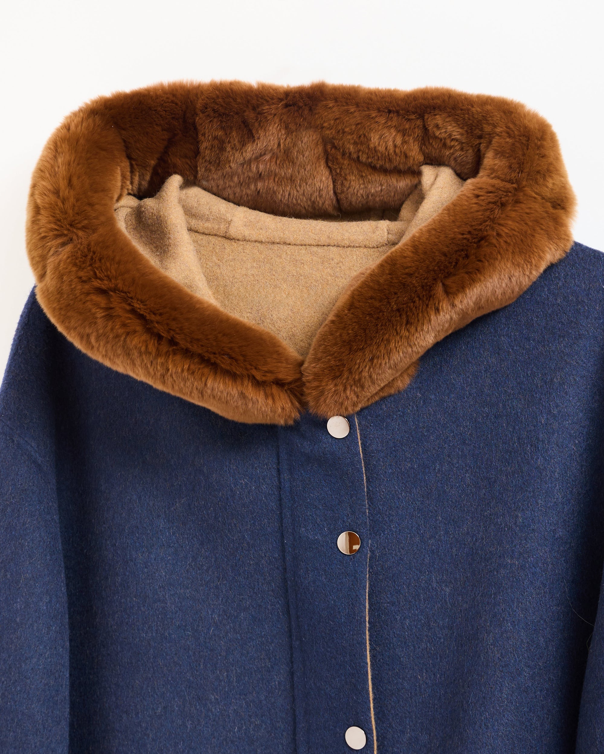 JOLA Cashmere Coat with Chinchilla and Mink Fur Detailed