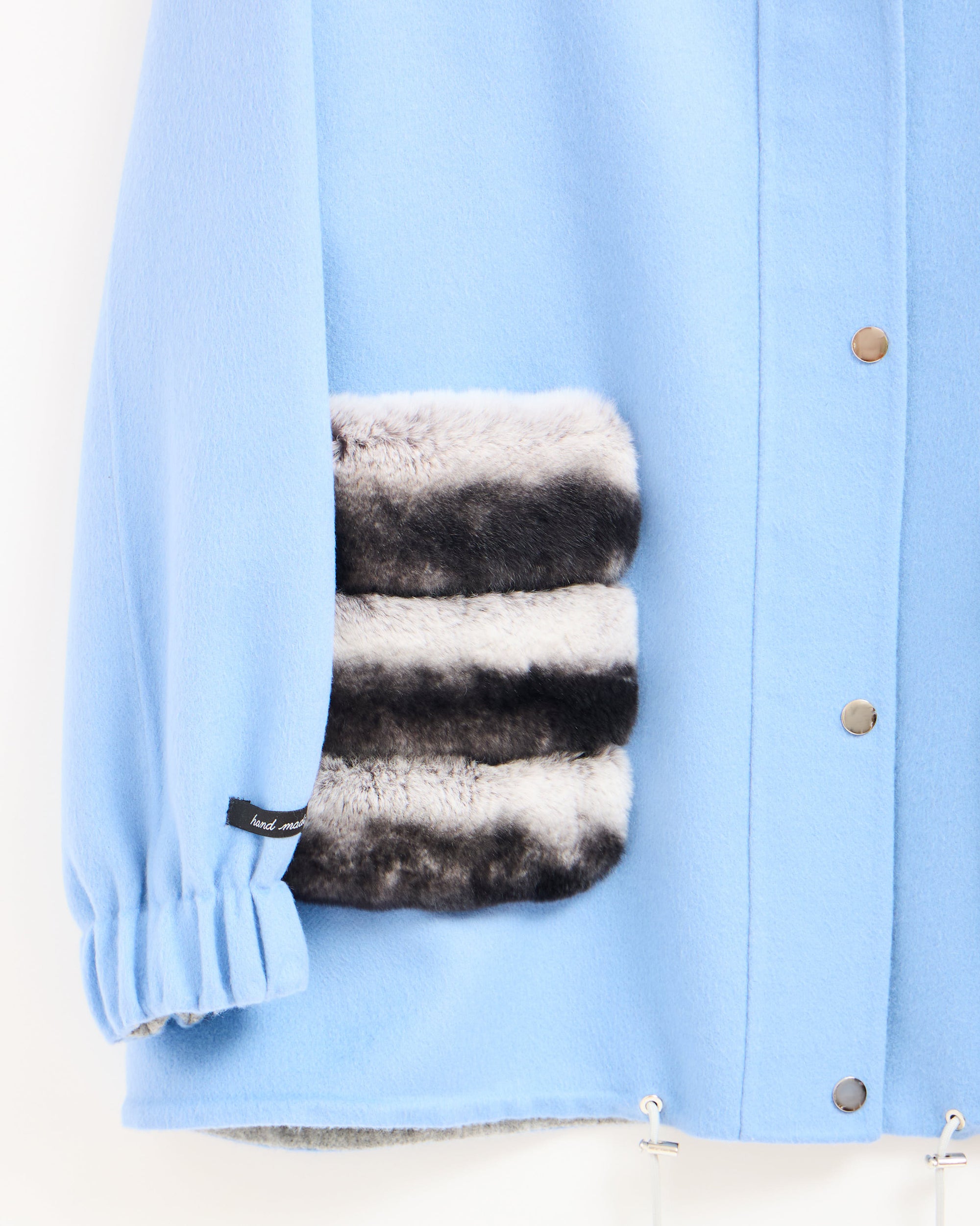 JOLA Cashmere Coat with Chinchilla and Mink Fur Detailed