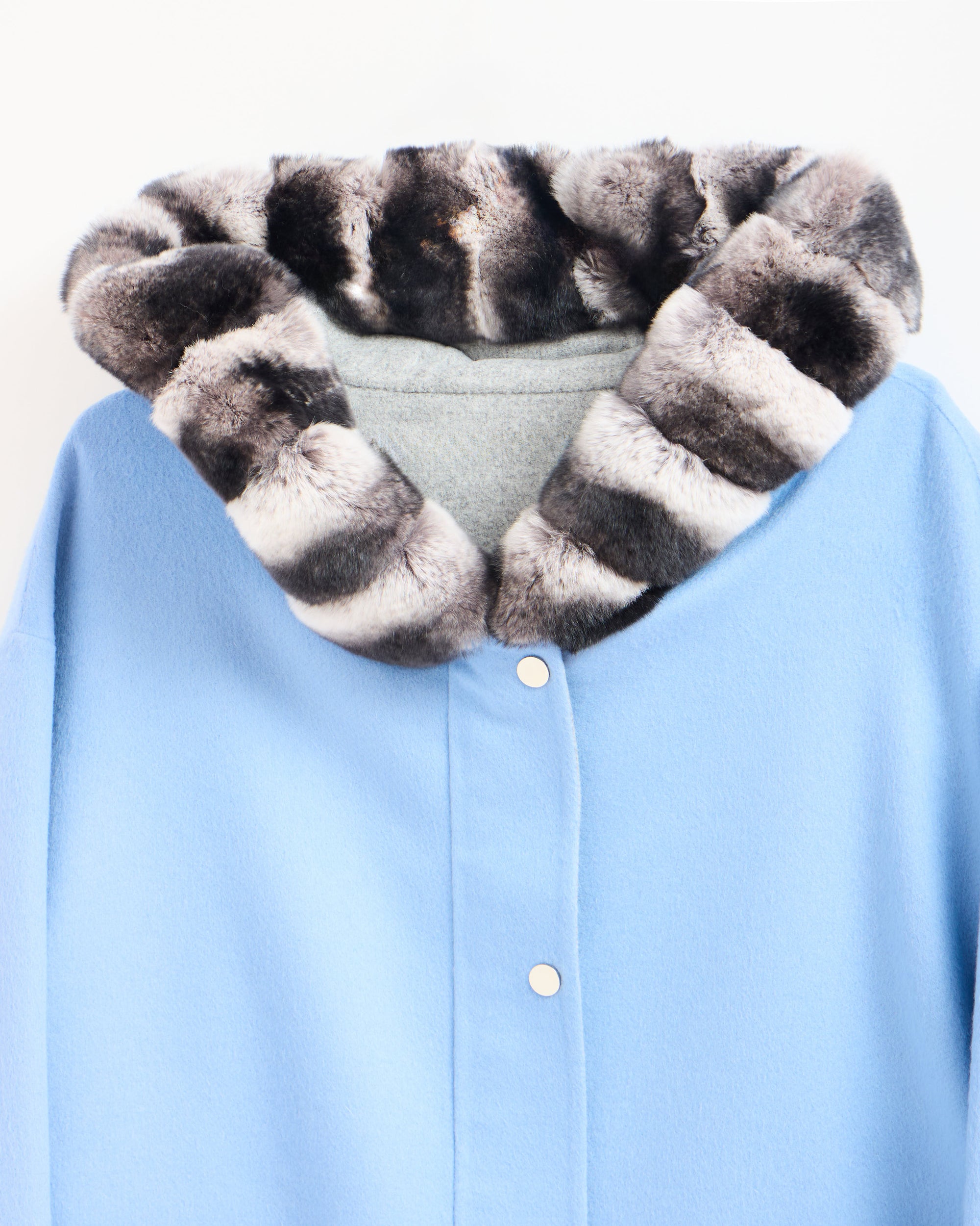 JOLA Cashmere Coat with Chinchilla and Mink Fur Detailed