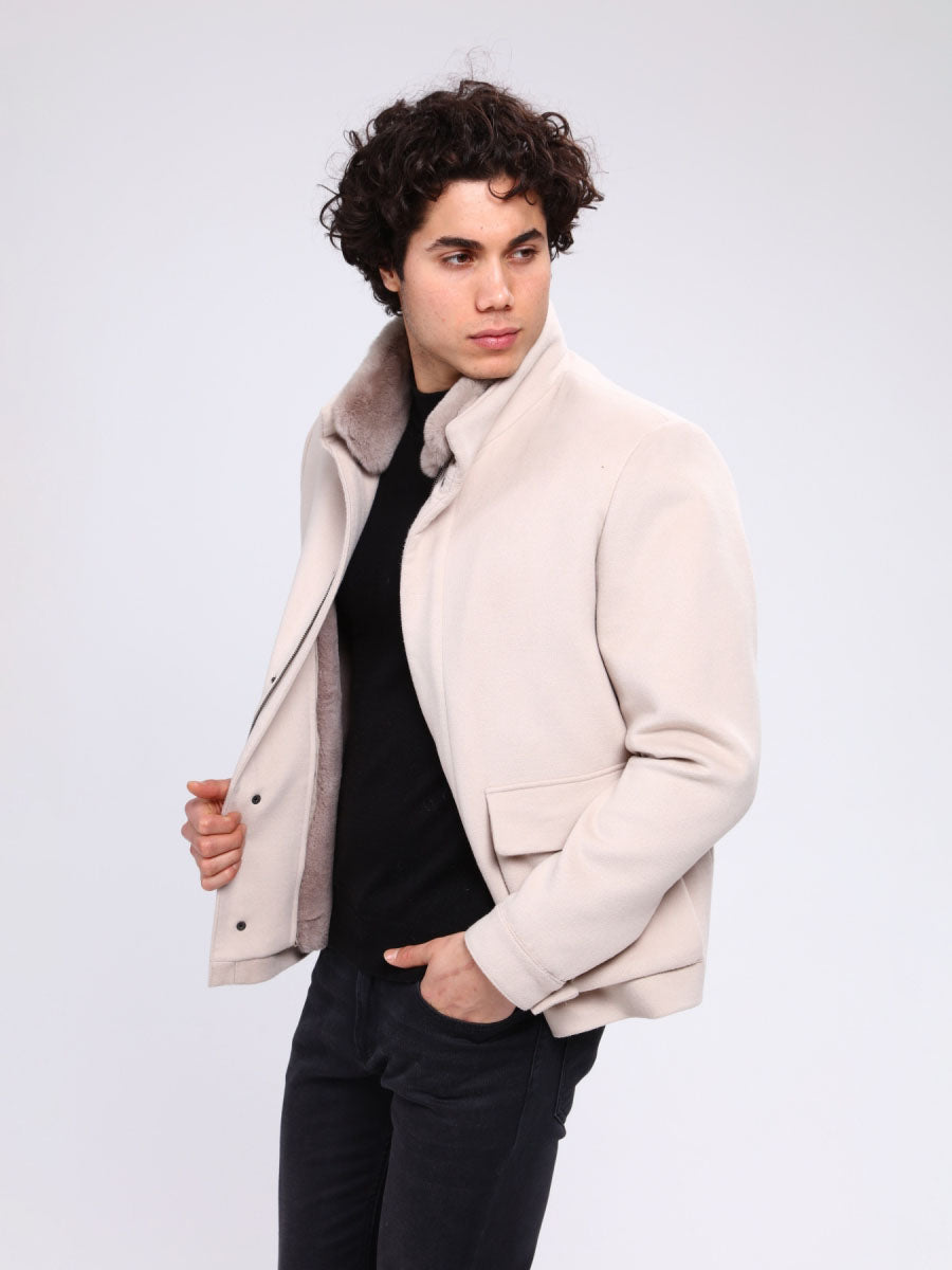 DORUK Rex Rabbit Fur Men's Cashmere Coat