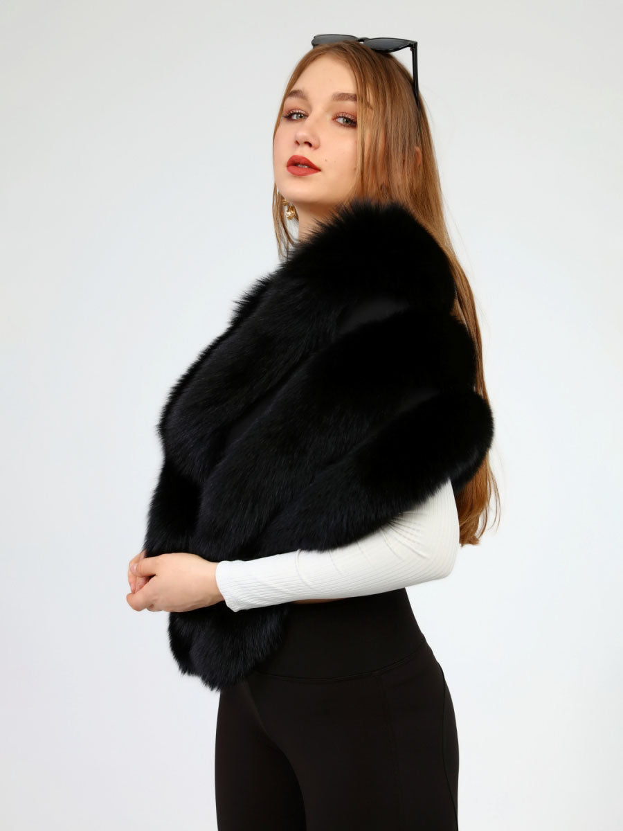 MOSSY Fox Fur Shawl