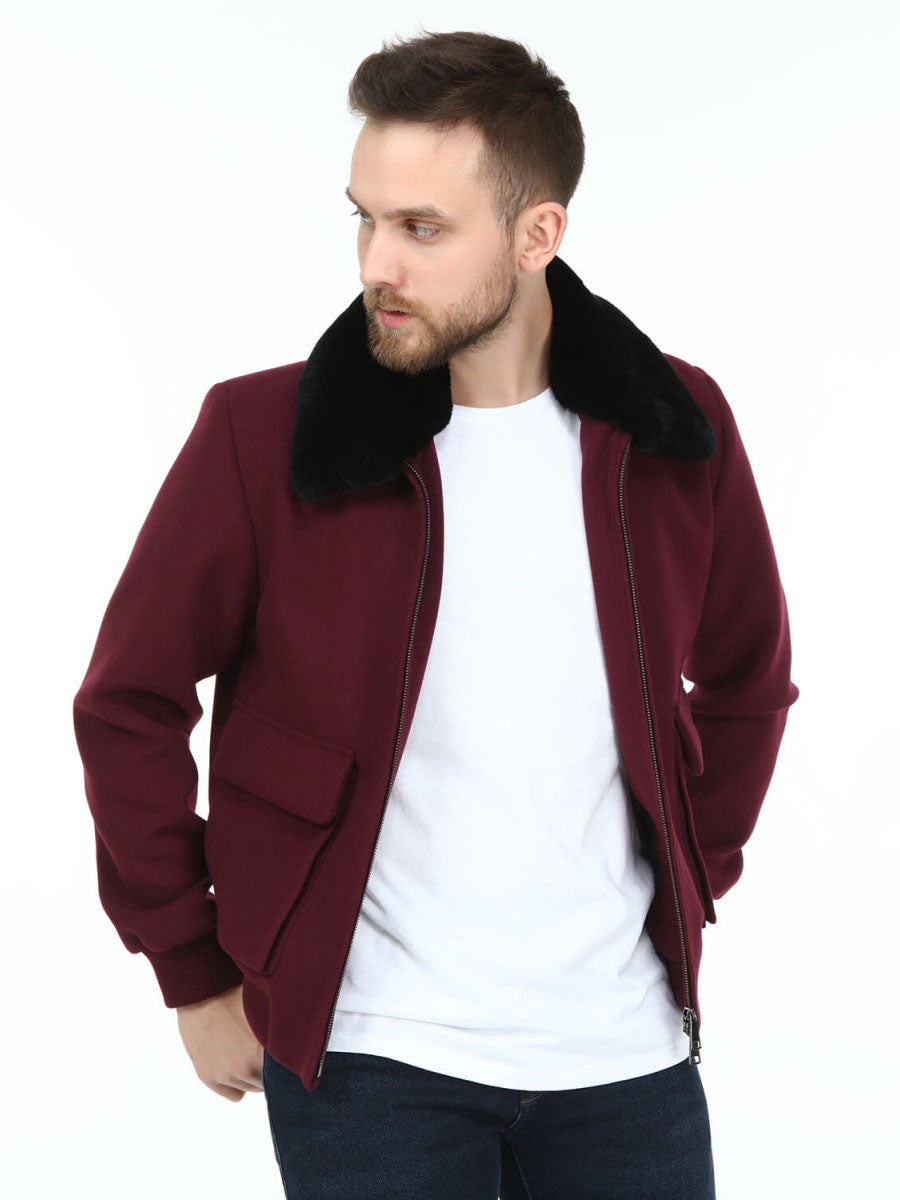 DORE Rex Rabbit Fur Men's Cashmere Coat