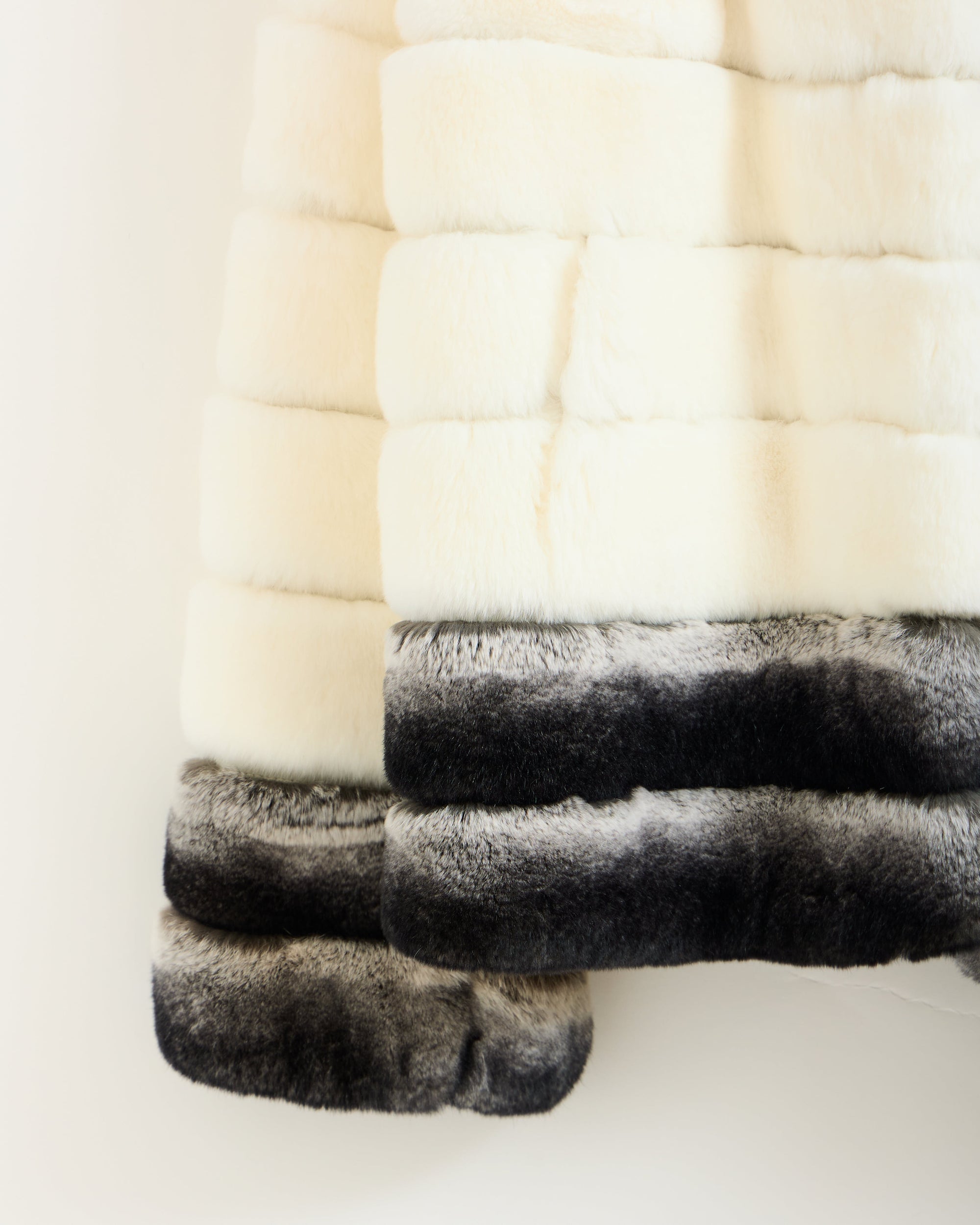 Chic and Modern Black Fur Coat
