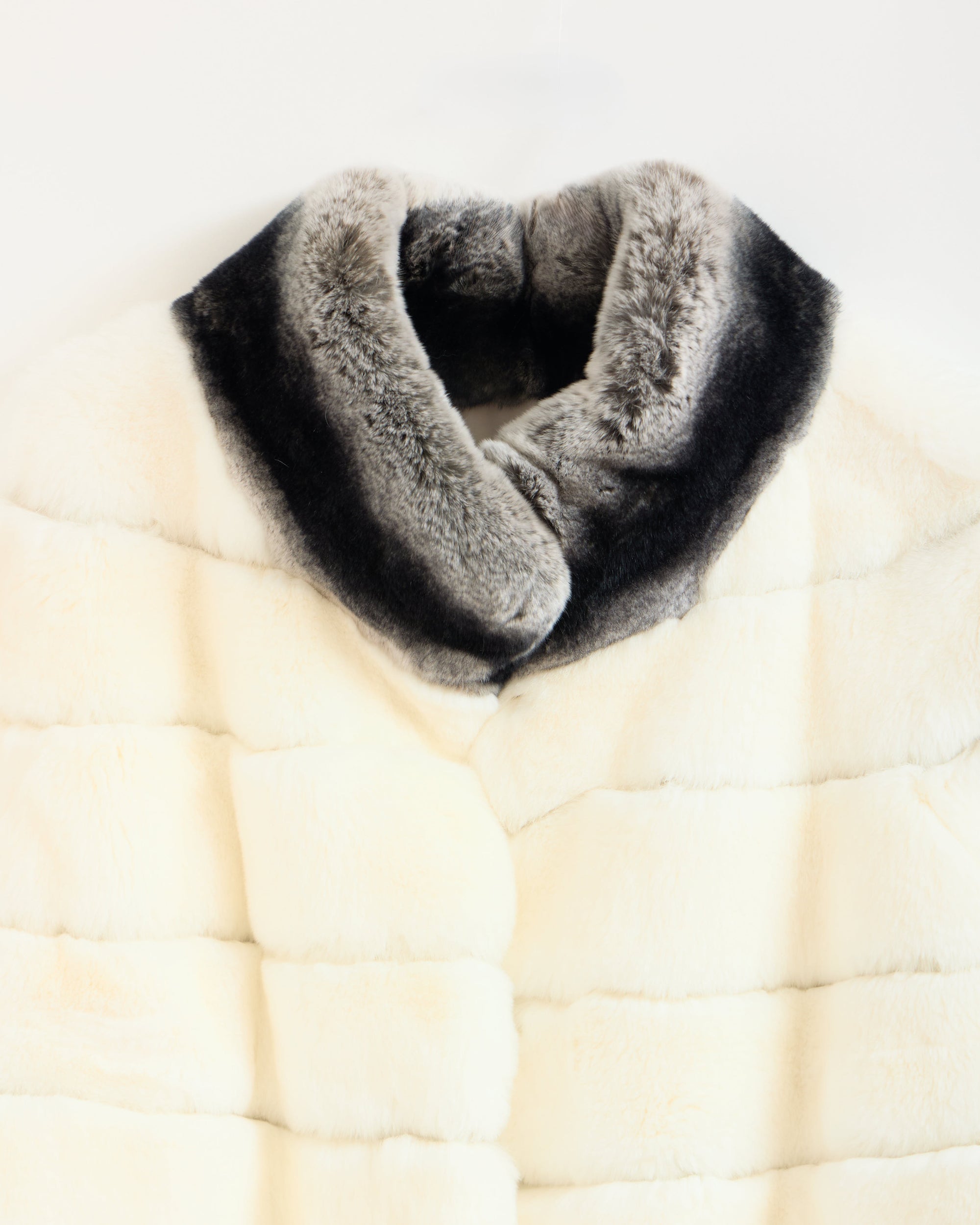 Chic and Modern Black Fur Coat