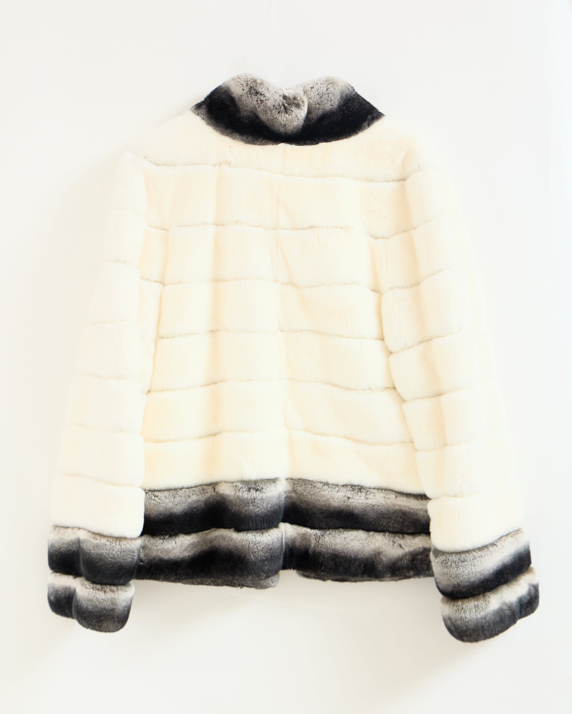 Chic and Modern Black Fur Coat