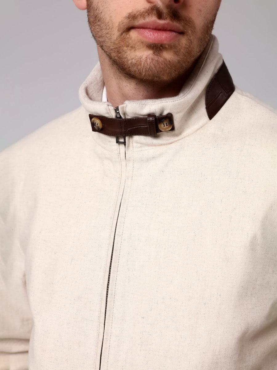 MIYA Phyton Detailed Linen Jacket