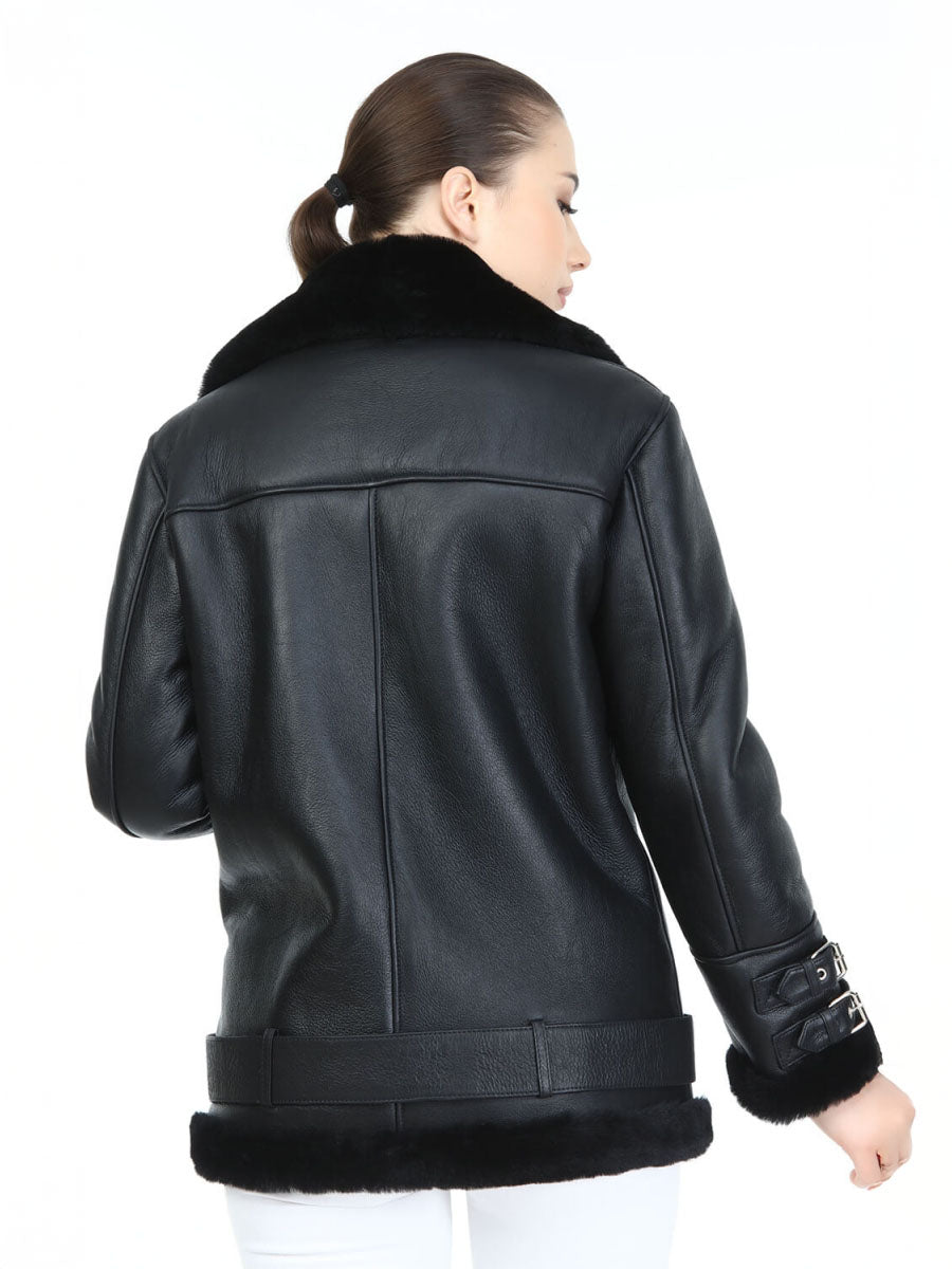 Scarlet Pilot Women's Fur Jacket