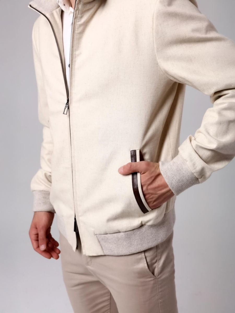 MIYA Phyton Detailed Linen Jacket