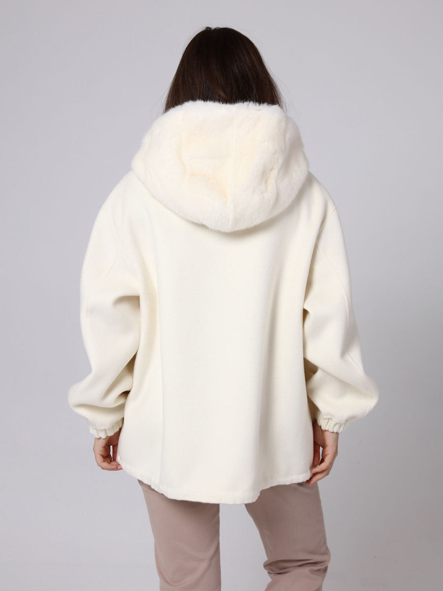 LIPA Mink Fur Detailed Cashmere Coat