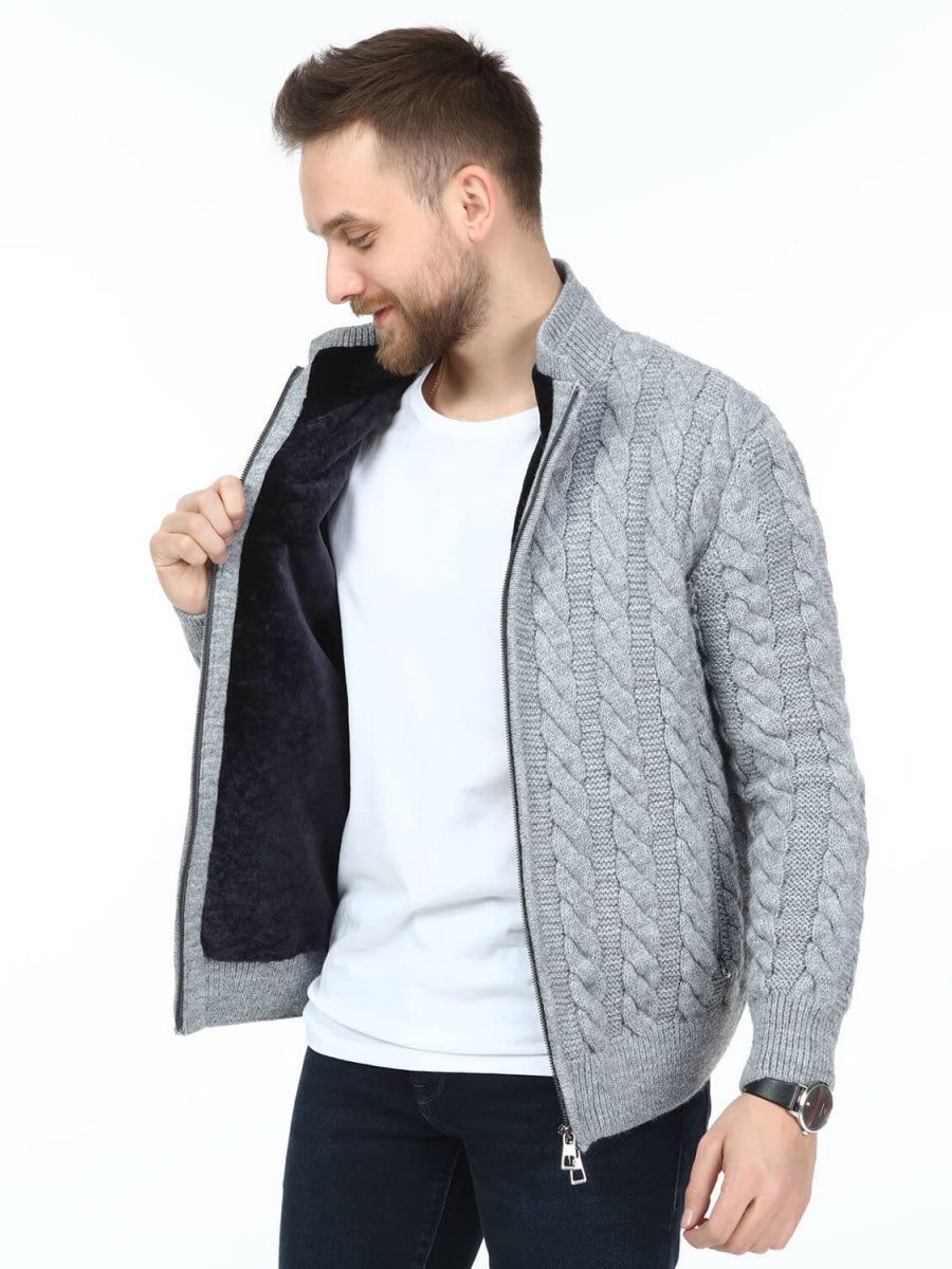 BRAID Rex Rabbit Fur Men's Wool Knitwear Vest