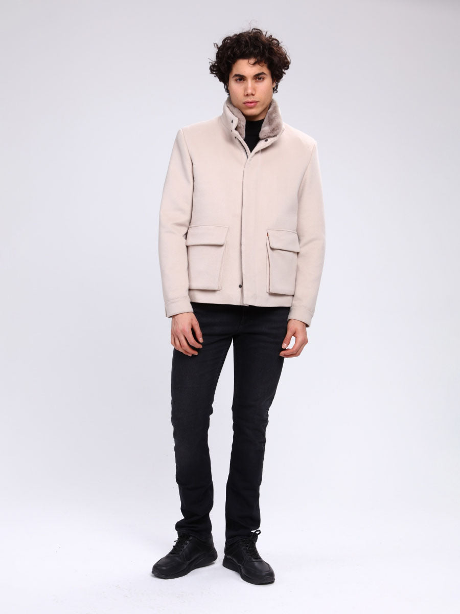DORUK Rex Rabbit Fur Men's Cashmere Coat