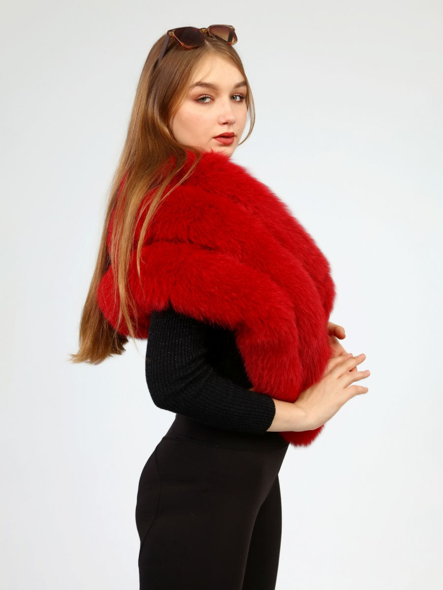 MOSSY Fox Fur Shawl