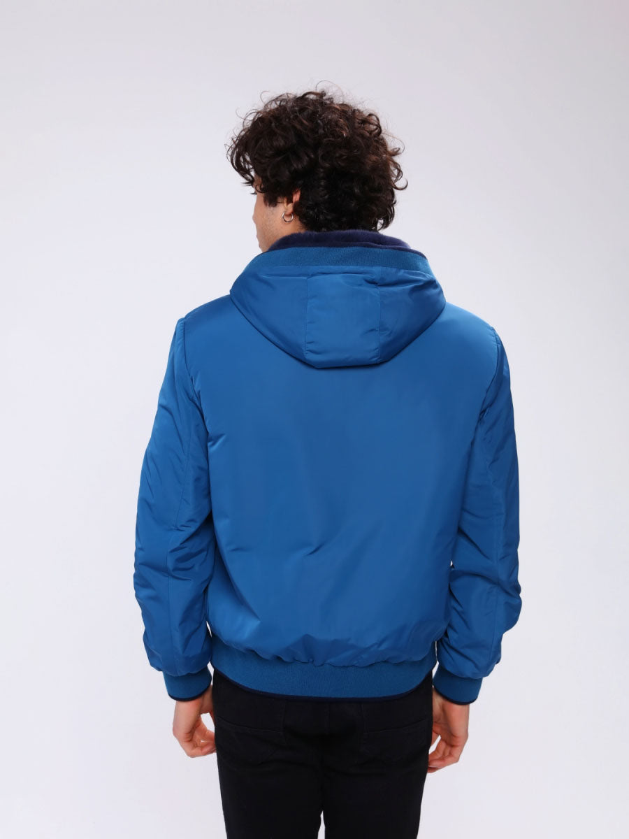ROPE Rex Rabbit Fur Men's Waterproof Coat
