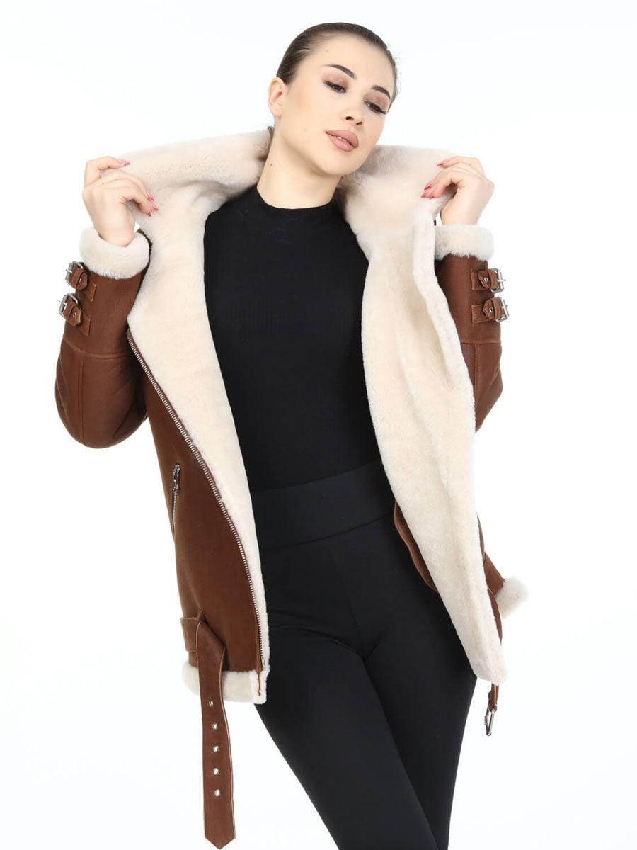 Scarlet Pilot Women's Fur Jacket